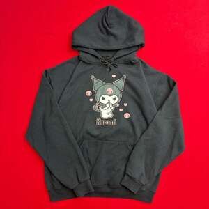 VTG STYLE - unisex Sanrio Kuromi pull over hoodie pink size Large cute Cat logo